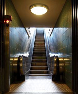 Escalator at subway station