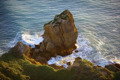 Rock formations by sea