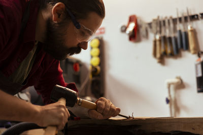 Man working at workshop