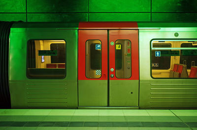 Train at railroad station