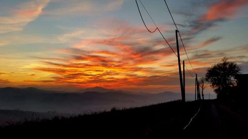 Scenic view of landscape against cloudy sky