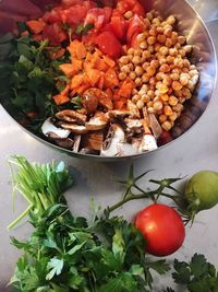 Close-up of vegetables in bowl