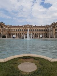 Scenic view of fountain against sky