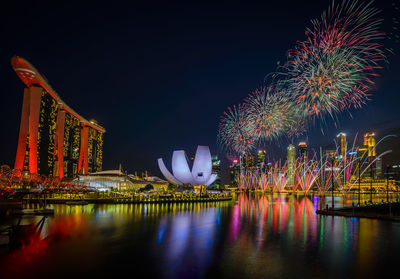 Pre fireworks performance for national day sg 54, helix bridge