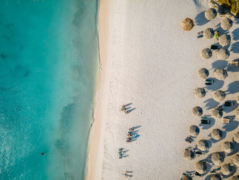 High angle view of sea shore