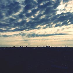 Cloudy sky at sunset