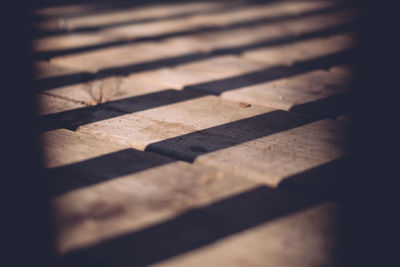 Full frame shot of shadows on wood