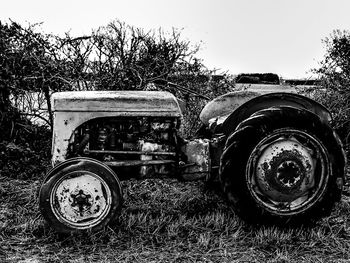 Vintage car on street