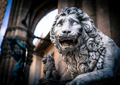 Low angle view of statue