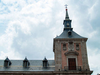 Low angle view of building against sky