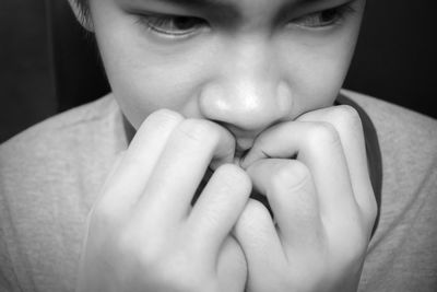 Close-up portrait of boy