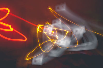Close-up of light painting