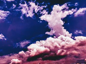 Low angle view of clouds in sky