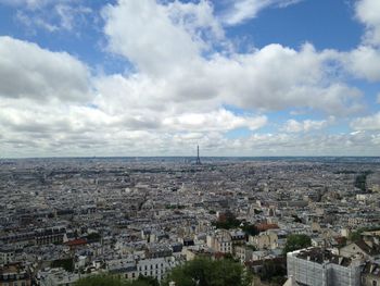 High angle view of townscape against sky