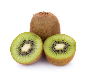 Close-up of fruits against white background