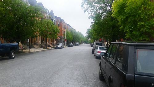 Car moving on road