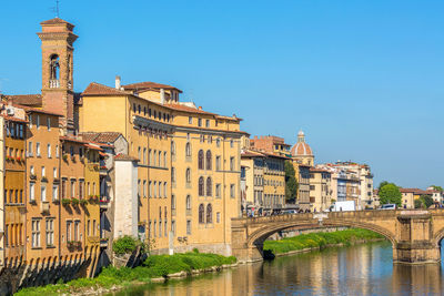Residential house by the river in florence, italy