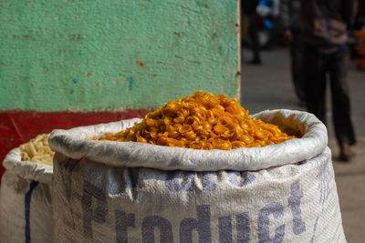 Close-up of ice cream for sale at market stall