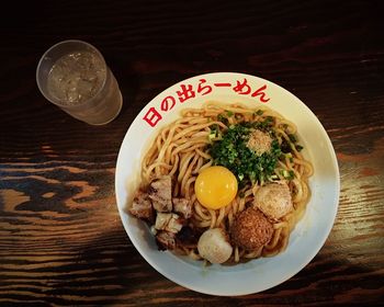 Directly above shot of food in bowl
