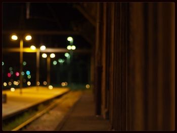 Defocused lights at night