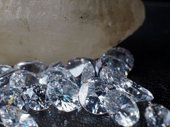 Close-up of water drops on rocks