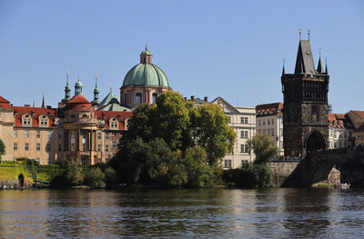 View of historic building against clear sky