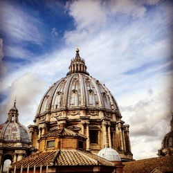 Low angle view of church against sky