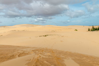 Scenic view of desert against sky