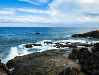 Scenic view of sea against sky