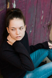 Portrait of beautiful young woman