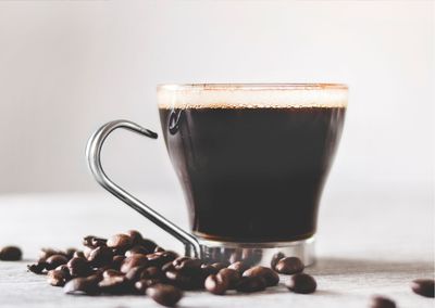 Close-up of coffee on table
