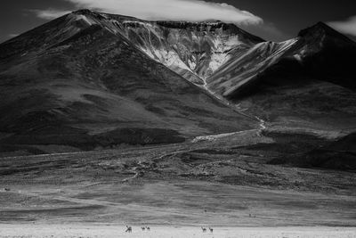 Scenic view of snow covered land