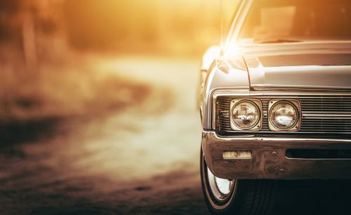 Close-up of vintage car