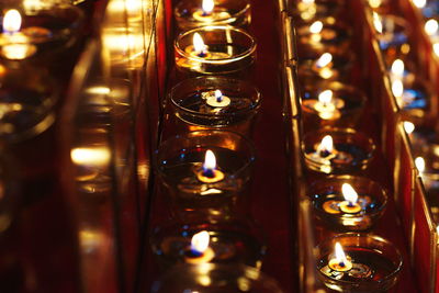 Close-up of illuminated lights