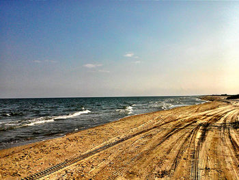 Scenic view of sea against sky