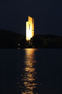 Reflection of buildings in water