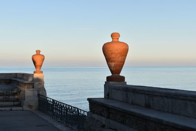 View of sea from balcony