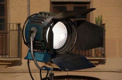 Close-up of spotlight