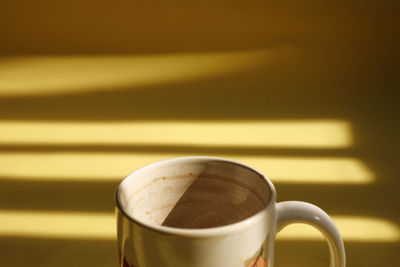 Close-up of coffee on table
