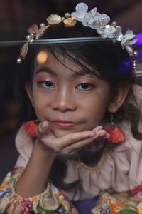 Close-up portrait of a girl