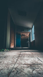 Interior of abandoned building