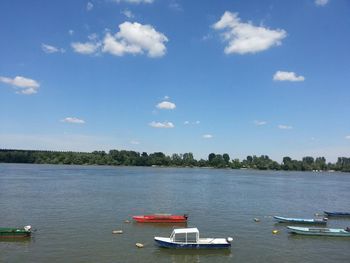 View of boats in lake