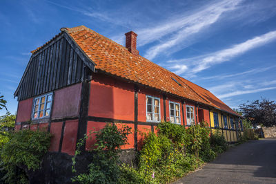 Old houses in allinge, bornholm, denmark