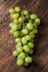 Close-up of grapes on table