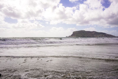 Scenic view of sea against sky