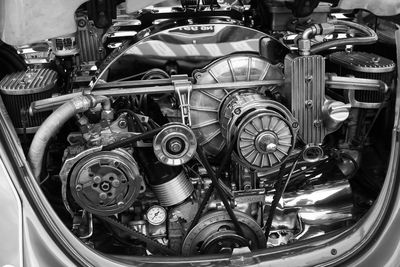 Close-up of vintage car engine