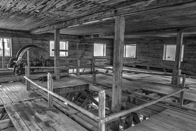 Interior of abandoned building