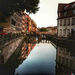 View of canal along buildings