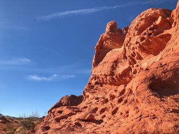 Low angle view of rock formation