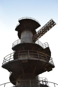 Low angle view of tower against sky